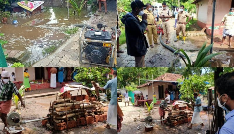 fire and safety department helps family to conduct cremation of 87 year old women in punnapra