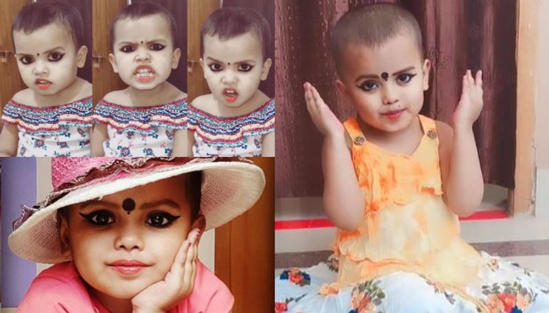 five year old kolkatha girl become star in viral videos with stunning facial expression