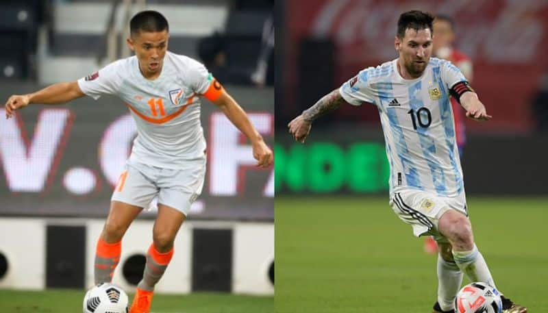 Indian Foot ball captain Sunil Chhetri goes past Lionel Messi, only Ronaldo ahead CRA