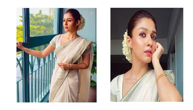 Nayanthara kasavu sari is a must-have this summer