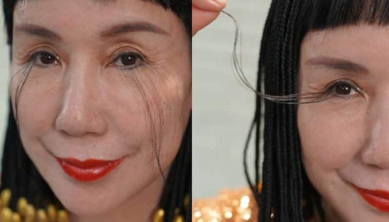 woman breaks her own world record for longest eyelash