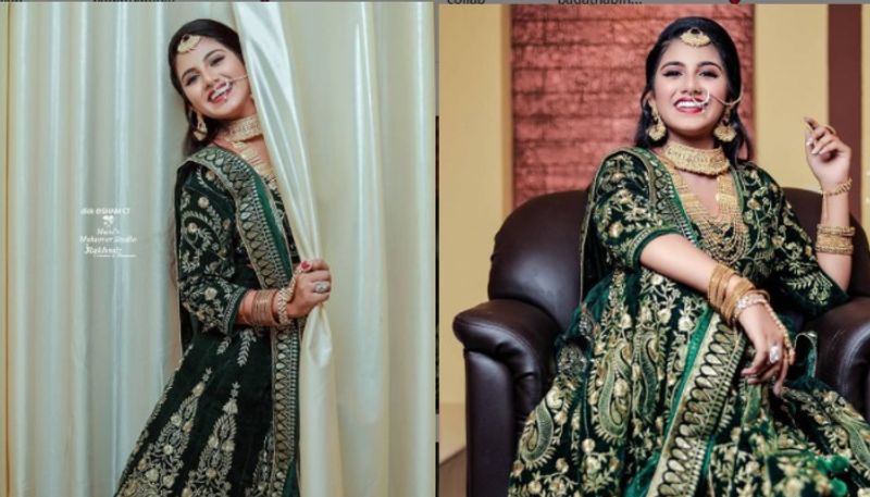 Maneesha mohan shared a photoshoot in muslim bride dress