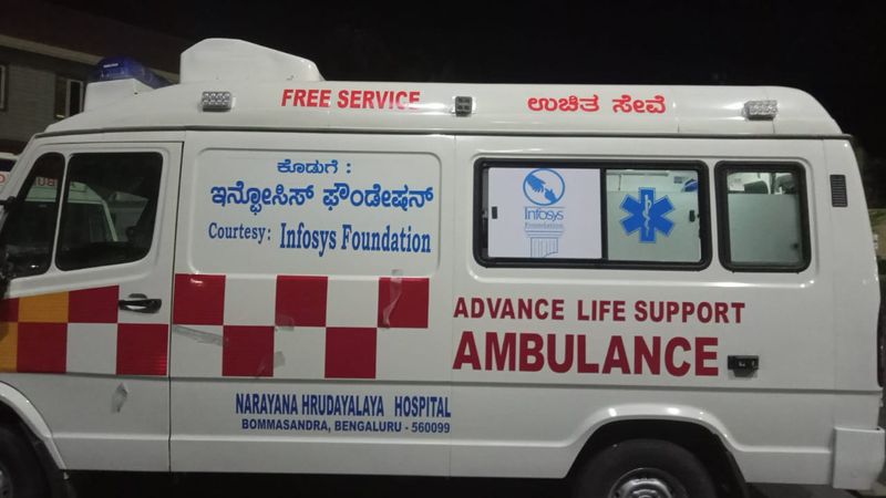 infosys foundation Donates Two ambulance rbj