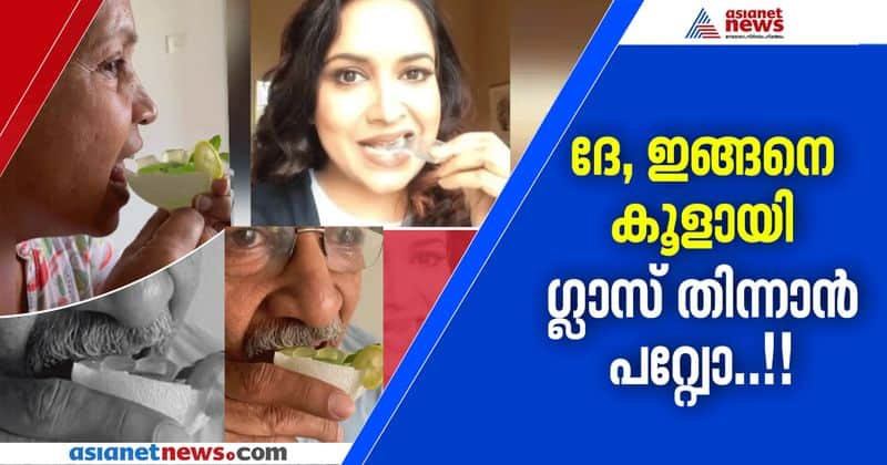 Malayalam actress lena and family eats glass; video goes viral