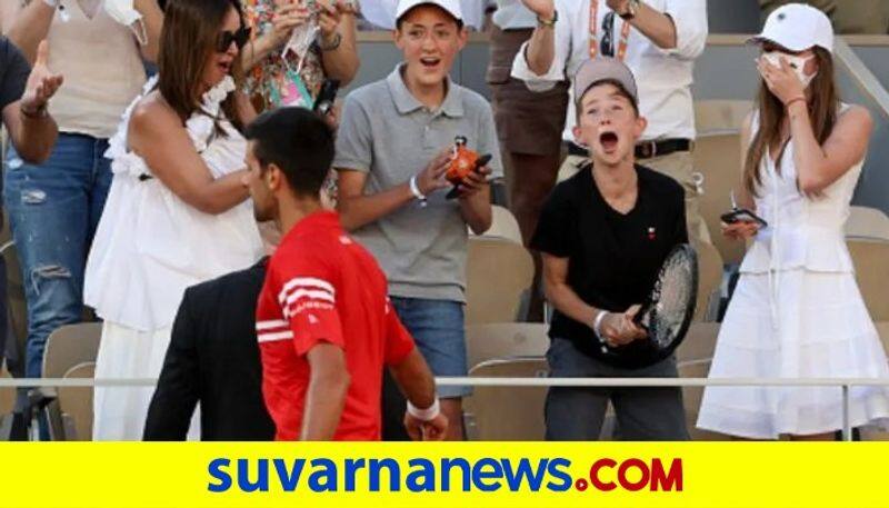 Tennis Legend Novak Djokovic gifts French Open title winning racquet to the Young fan kvn