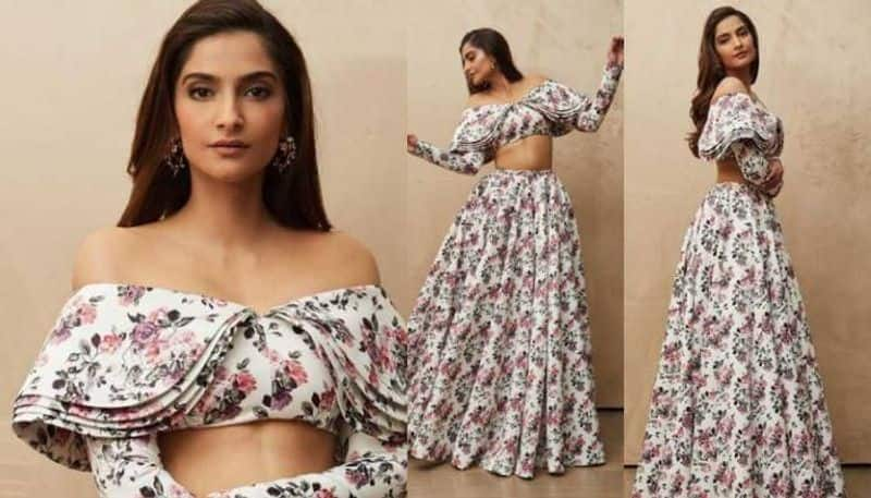 Sonam Kapoor looks stunning in Rs 1.4 lakh printed crop top, skirt; Check pictures