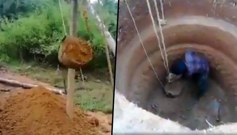 Man digs a well single-handedly in Kerala; Watch Viral Video - gps