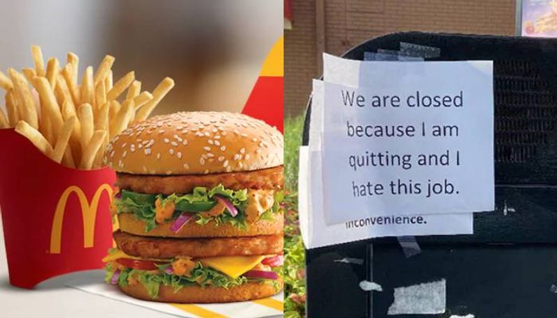 McDonalds Worker Quits By Posting Sign