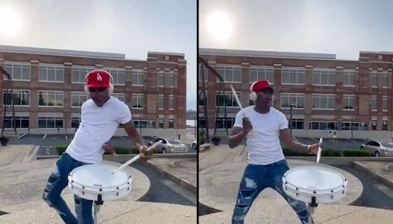 Musicians incredible dance moves while playing the drums goes viral; watch the video-tgy