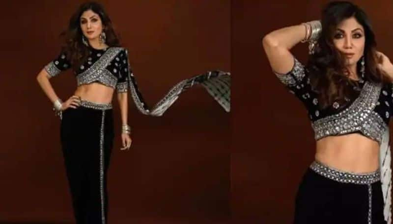 The sari can also be worn like this; Shilpa Shetty with fashion experimentation.