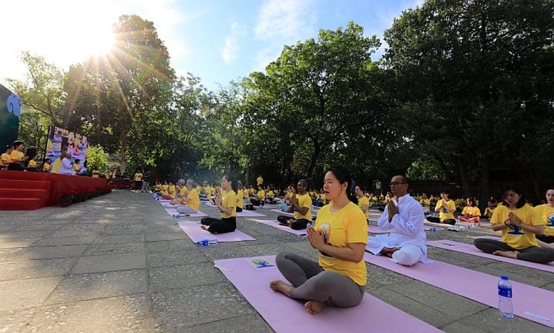 International Yoga Day 2021 Over 300 yoga enthusiasts get a head start-VPN