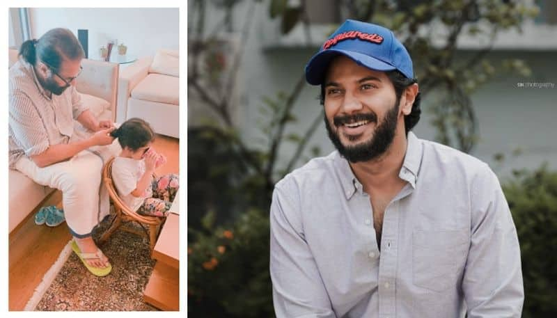 mammootty and his grand daughter dulquer shares adorable pic