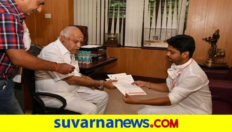 Vinay Guruji Meets CM BS Yediyurappa at bengaluru On June 20 rbj