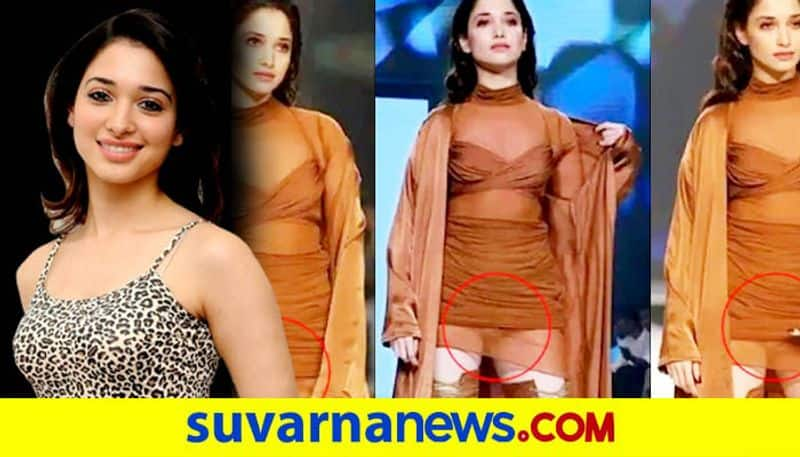 Oops moment alert Tamannaah Bhatia flashes  too much  during fashion week