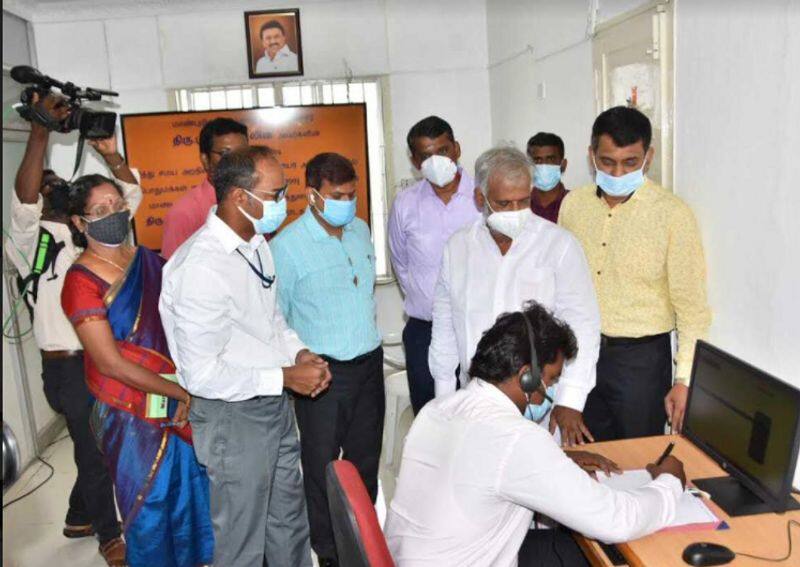 Minister PK Sekar babu Next sixer  call center devotees at chennai