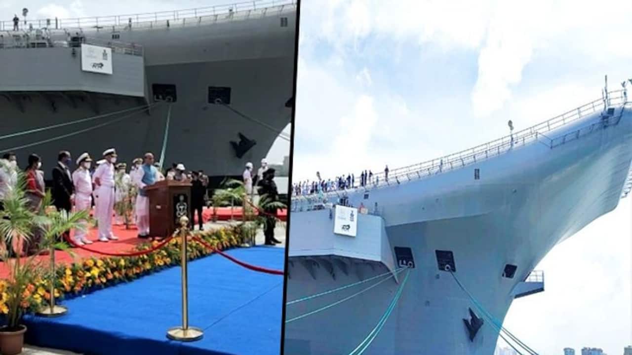 Defence Minister Rajnath Singh visits INS Kochi to review construction progress of IAC