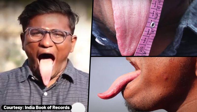 Tamil Nadu Youth Breaks Record For Having the Longest Tongue; Watch Video - gps