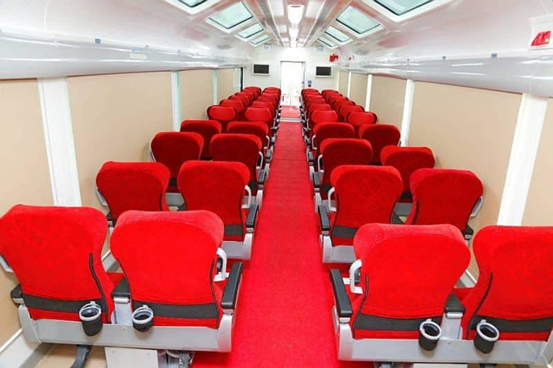 Vistadome coaches attached to the Deccan Express Special on Mumbai-Pune route