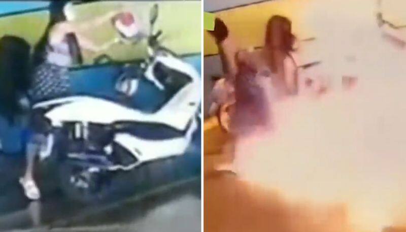 Thai woman takes revenge, sets fire on ex-boyfriend's Rs 23 lakh worth bike; watch the video