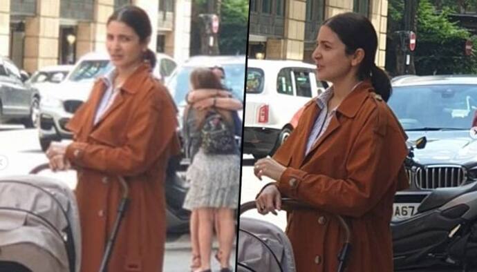 <p>Anushka Sharma, who is in London with her husband Virat Kohli, was spotted by a fan. She was seen taking a stroll in the streets with her daughter Vamika who was in the stroller.&nbsp;</p>
