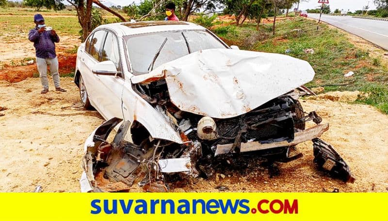 yathiraj-jaggesh-met-with-an-accident-bengaluru-Hyderabad-highway-chikkaballapur mah