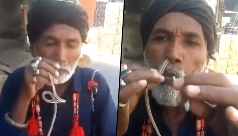 Vidyut Jammwal shares viral video of a man inserting live snake through his nose, mouth - gps