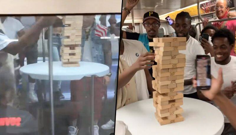 Passengers play Jenga in moving train; viral video amazes netizens - gps