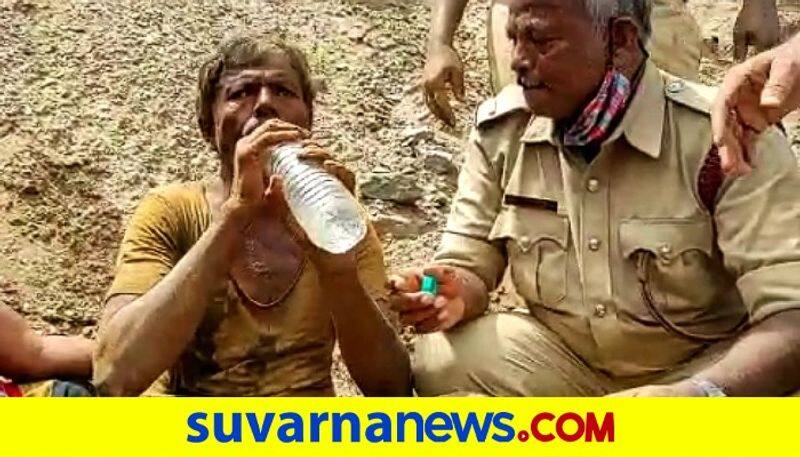 Farmer Stuck in pipeline Rescued by Fire department Ramanagara mah