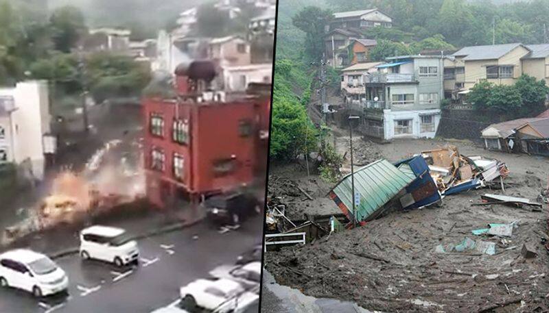 Landslide sweeps away a row of houses in Japan's Atami city; Rescuers search for survivors - gps