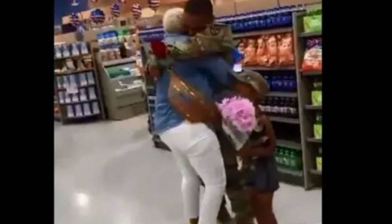 Mom screams with joy on seeing her deployed army son after two years