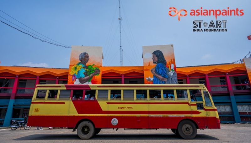 KSRTC bus stand gets a facelift with these paintings