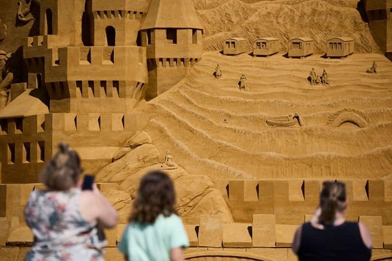 worlds tallest sandcastle at Denmark