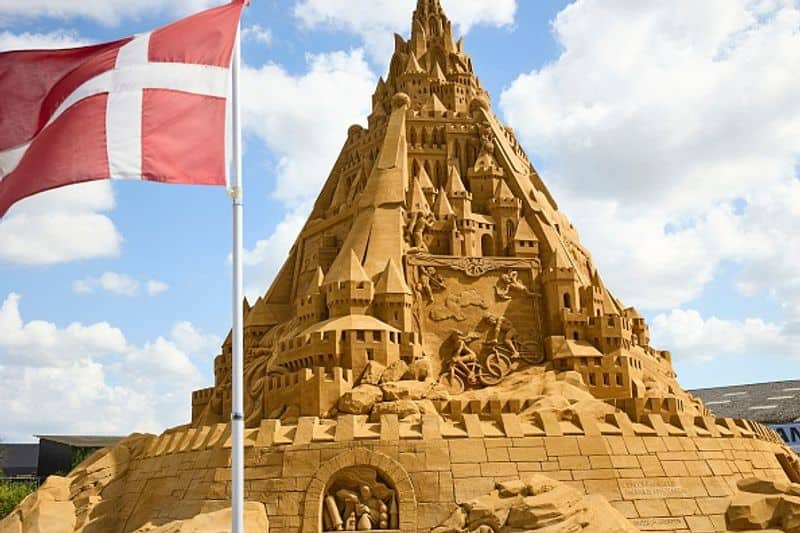 worlds tallest sandcastle at Denmark