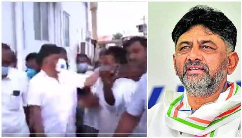 KPCC chief DK Shivakumar react on Party worker slap case to KRS Dam illegal Mining ckm