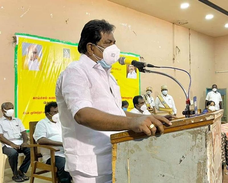 minister moorthy opening a new ration shop in madurai