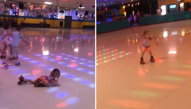 4-year-old falls down while skating in a race, what she did next will win your heart; watch video-tgy