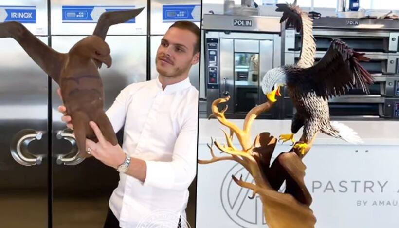 Want to eat an Eagle? Check out Chef Amaury Guichon's work of art (Watch)