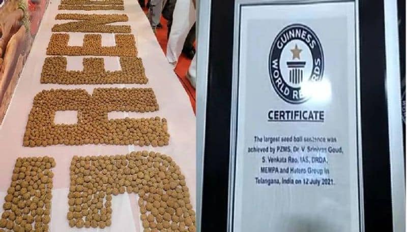 Telangana Women Use 2 Crore Seed Balls to Make Sentence Set Guinness Record