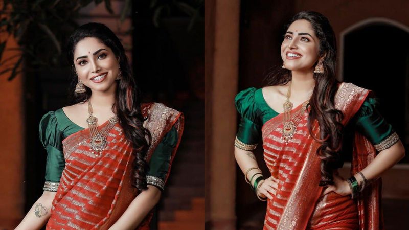 ameya mathew shared her latest saree wearing photoshoot images