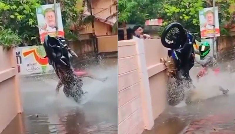 Bike stunt with a hilarious twist goes viral; Watch video-tgy