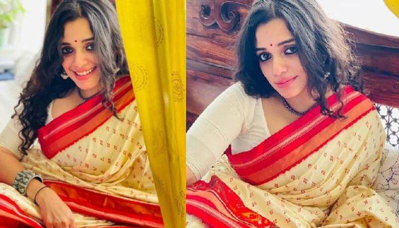 ann augustine in saree photos viral