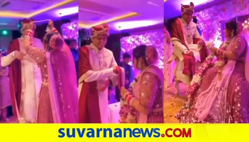 Groom teases his bride during varmala know what happened next dpl