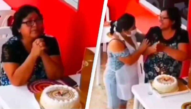 woman celebrating birthday alone video viral