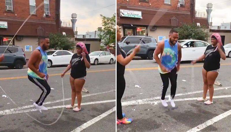 Man playing double-dutch goes crazy viral; watch video-tgy