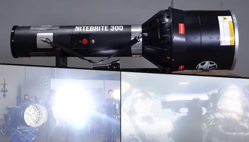 YouTubers create world's brightest outsized flashlight; watch video