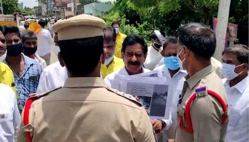 tention situation in kirshnadistrict veerulapadu over tdp leaders arrest - bsb