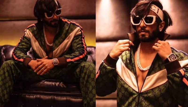 Ranveer Singh  in Rs 2.7 lakh Gucci tracksuit