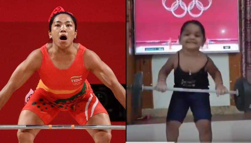 Tokyo 2020 child imitating Chanu Saikhom Mirabai video goes viral