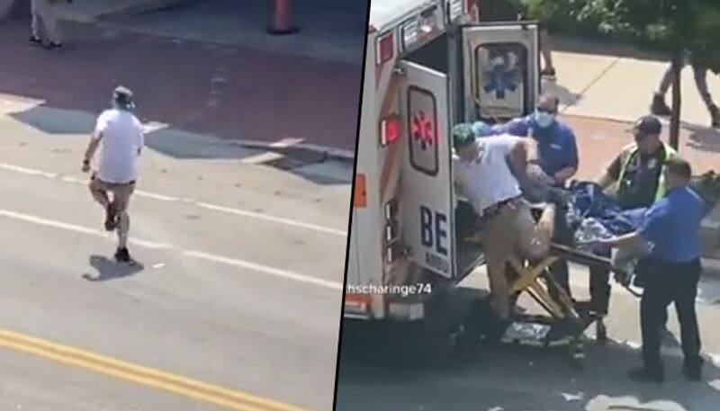 Man jumps off the stretcher and runs away from the ambulance; watch viral video - gps