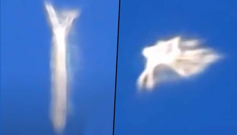 Aeroplane passenger records video of shape-shifting flying object in the sky; is that UFO? - gps